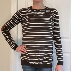 Market & Spruce | Aubree Elbow Patch Sweater | Olive | S